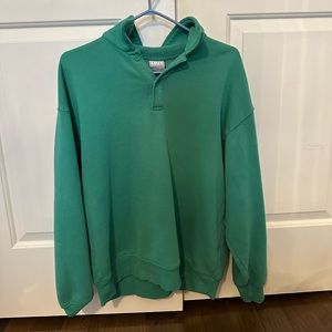 tna cozy fleece polo sweatshirt